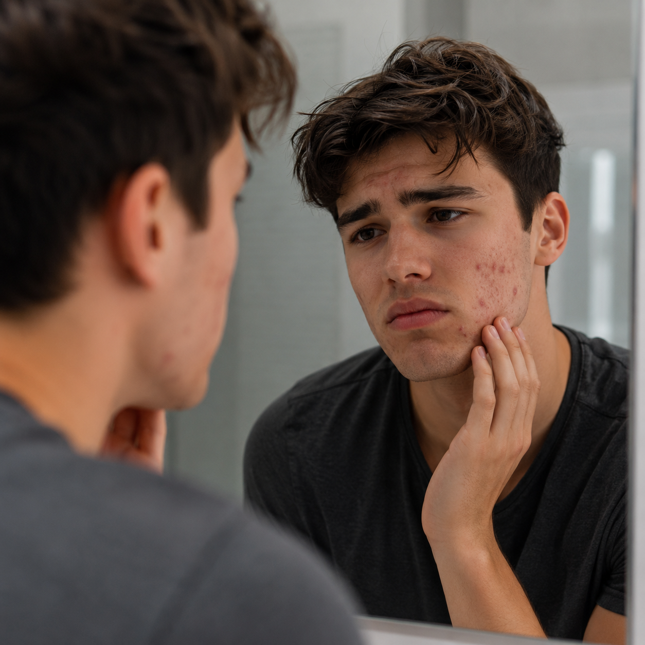 Acné adulte chez l'homme : causes et solutions naturelles